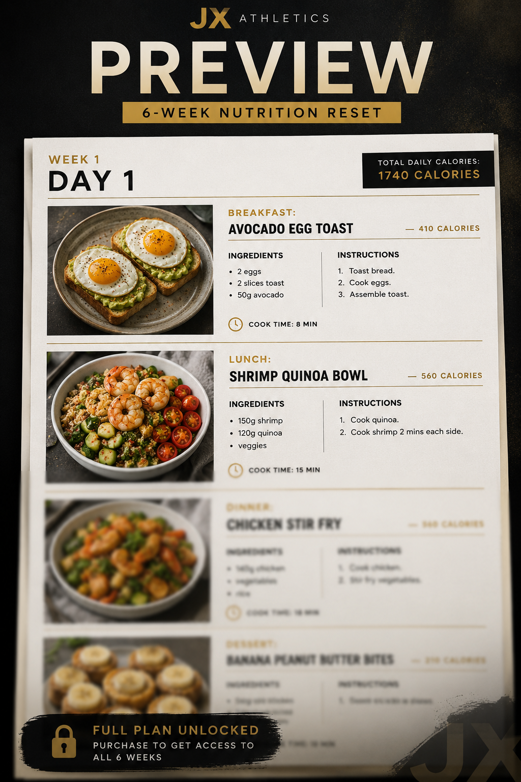 JX Athletics Foundation Nutrition Reset