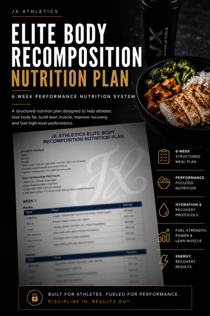 JX Athletics 8-Week Elite Body Recomposition Nutrition Plan