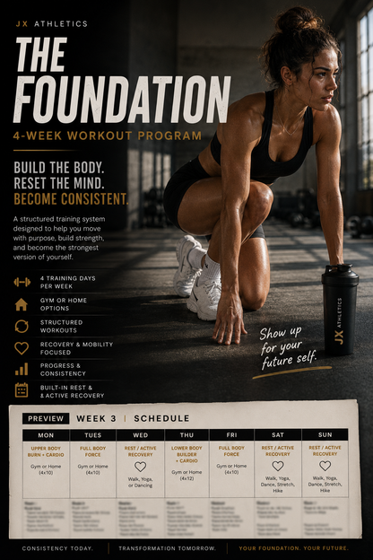 JX ATHLETICS: THE FOUNDATION  | 4 Week Full Body Transformation Program